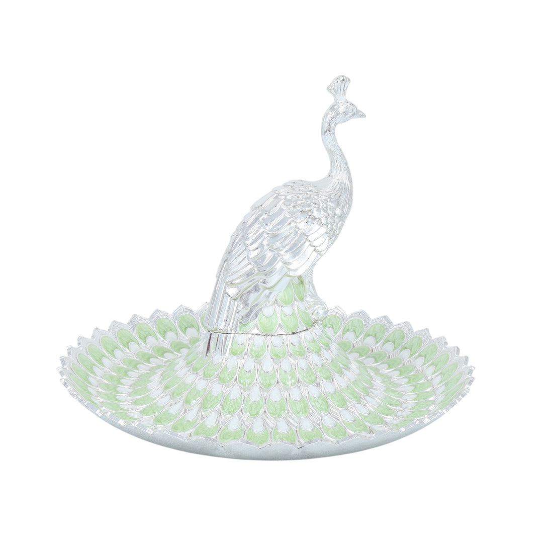 PEACOCK FEATHER TRAY | L MINT