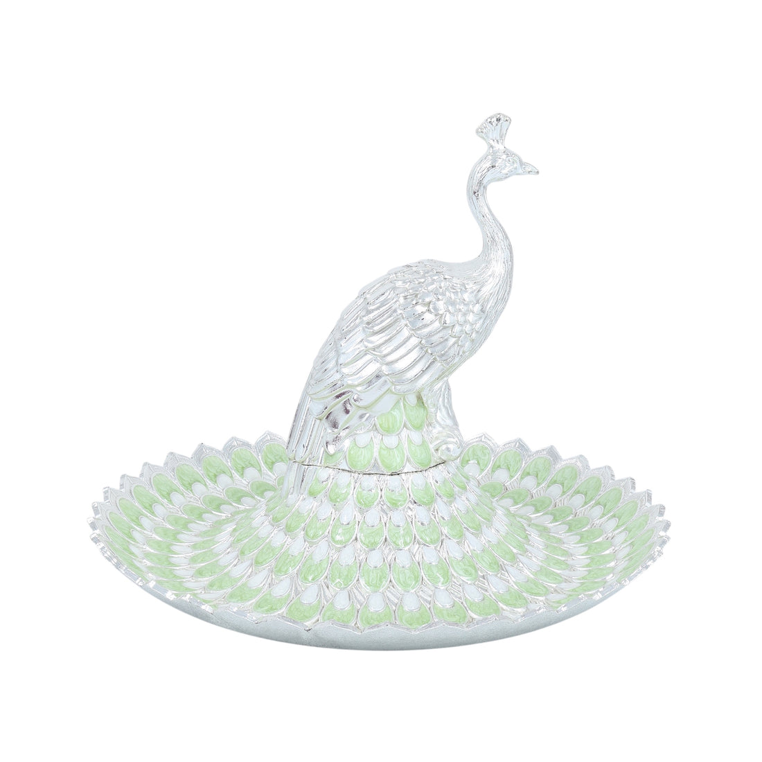 PEACOCK FEATHER TRAY | L MINT