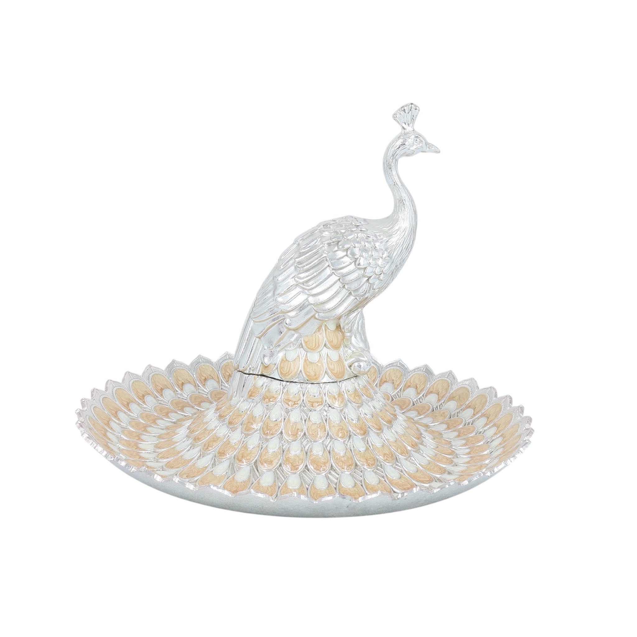 PEACOCK FEATHER TRAY | L PEACH
