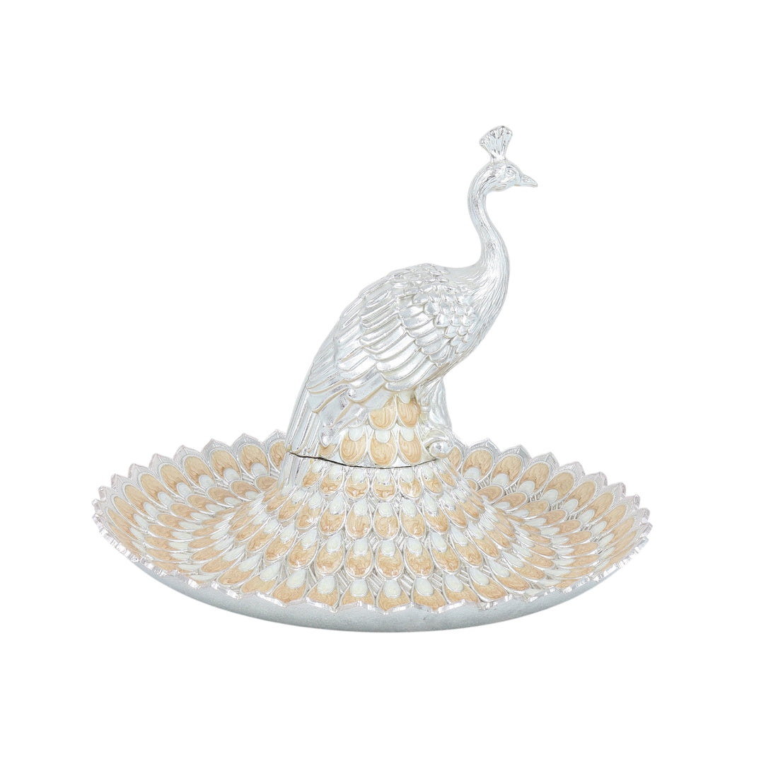 PEACOCK FEATHER TRAY | L PEACH