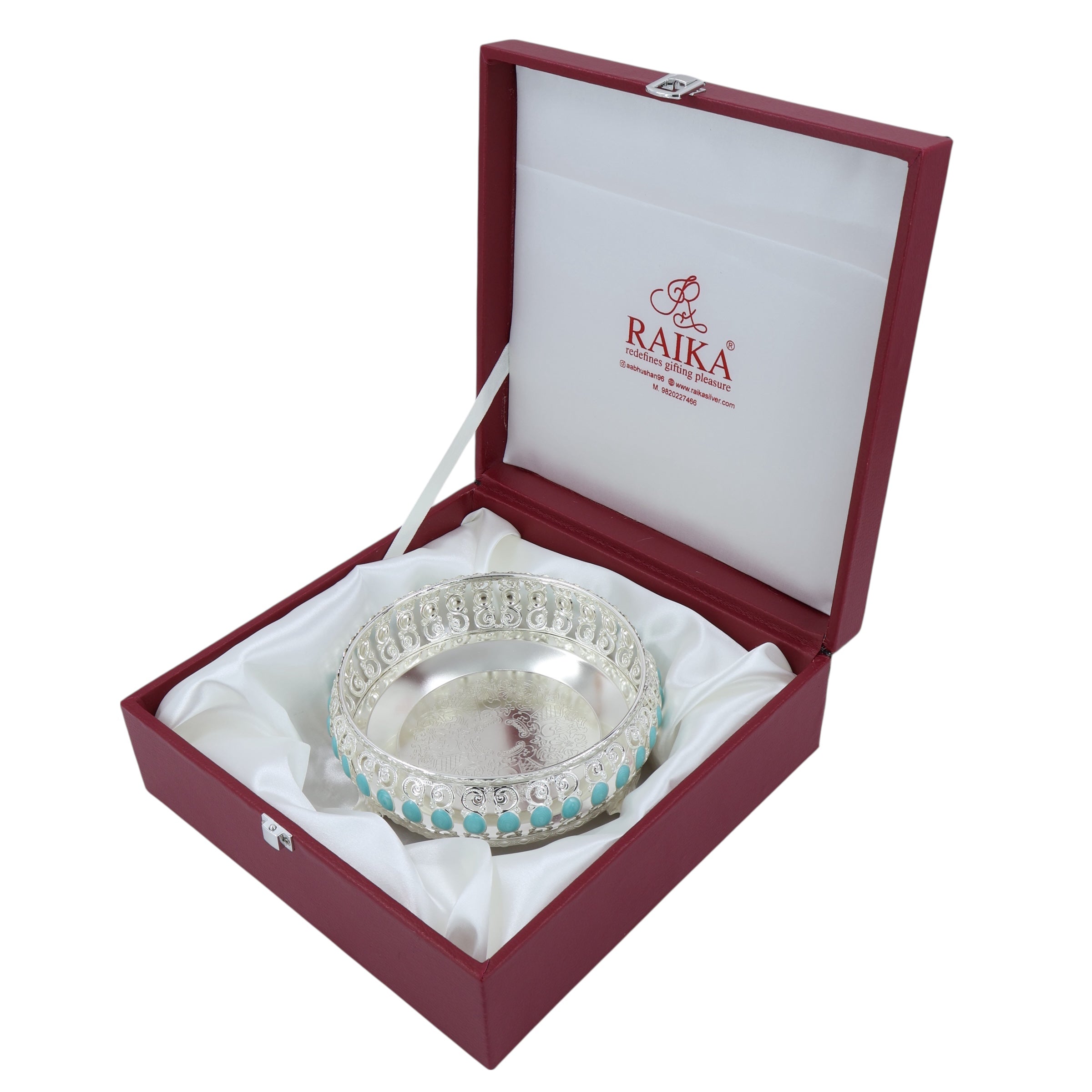 Royal Round Decorative Tray | S Blue