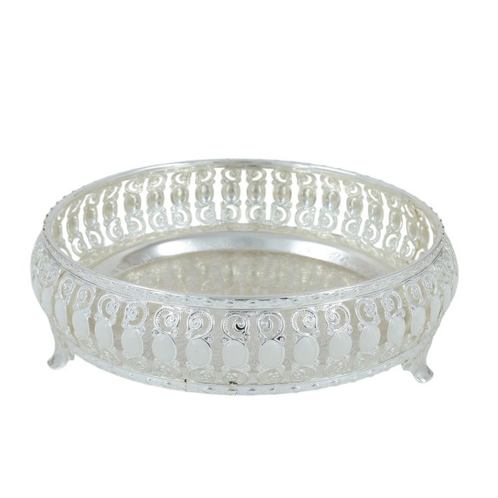 Royal Round Decorative Tray | XL White