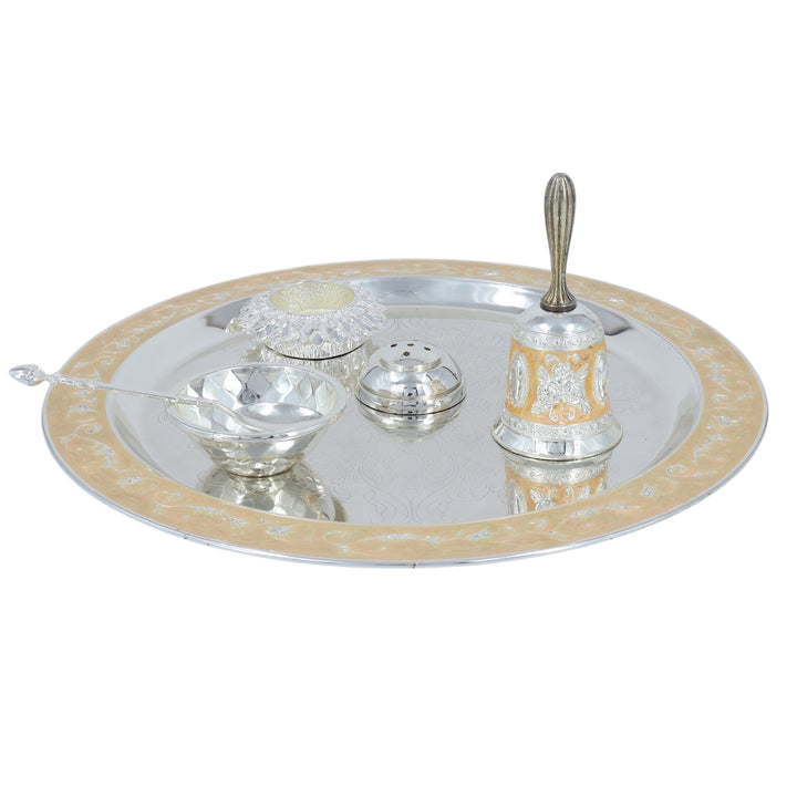 POOJA THALI SET | L MINA WORK PEACH