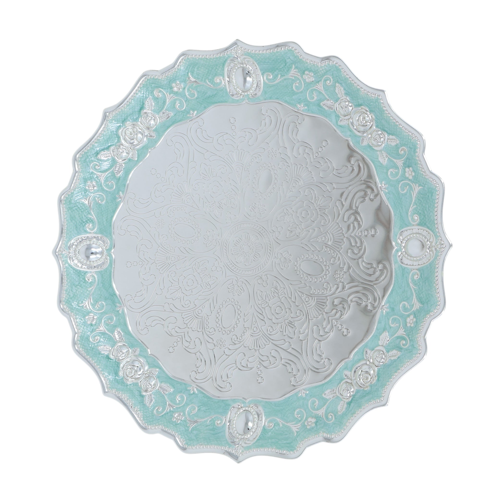 POOJA THALI SET | L MINA WORK BLUE PREMIUM