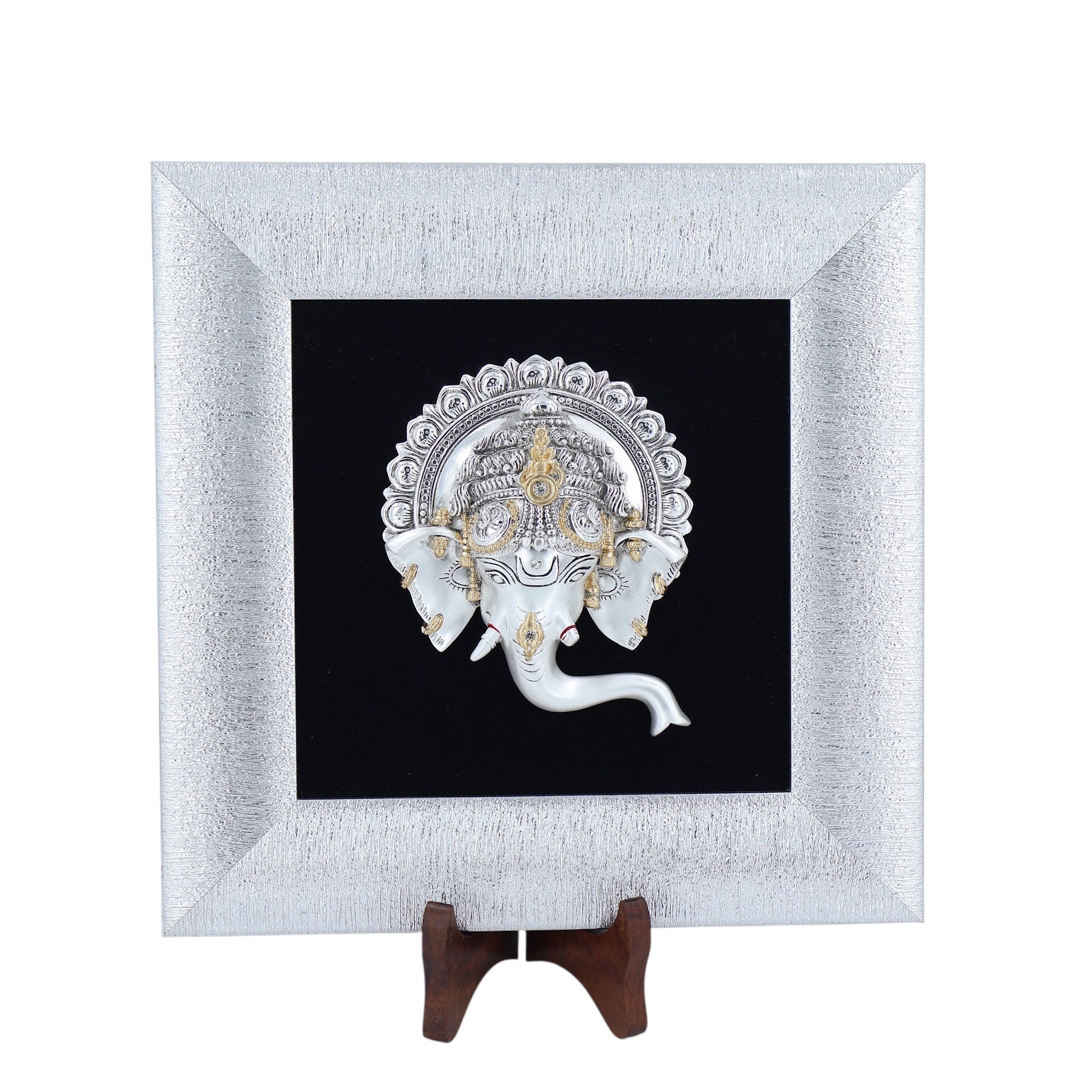 GANESHA SILVER FINISH 3D FRAME