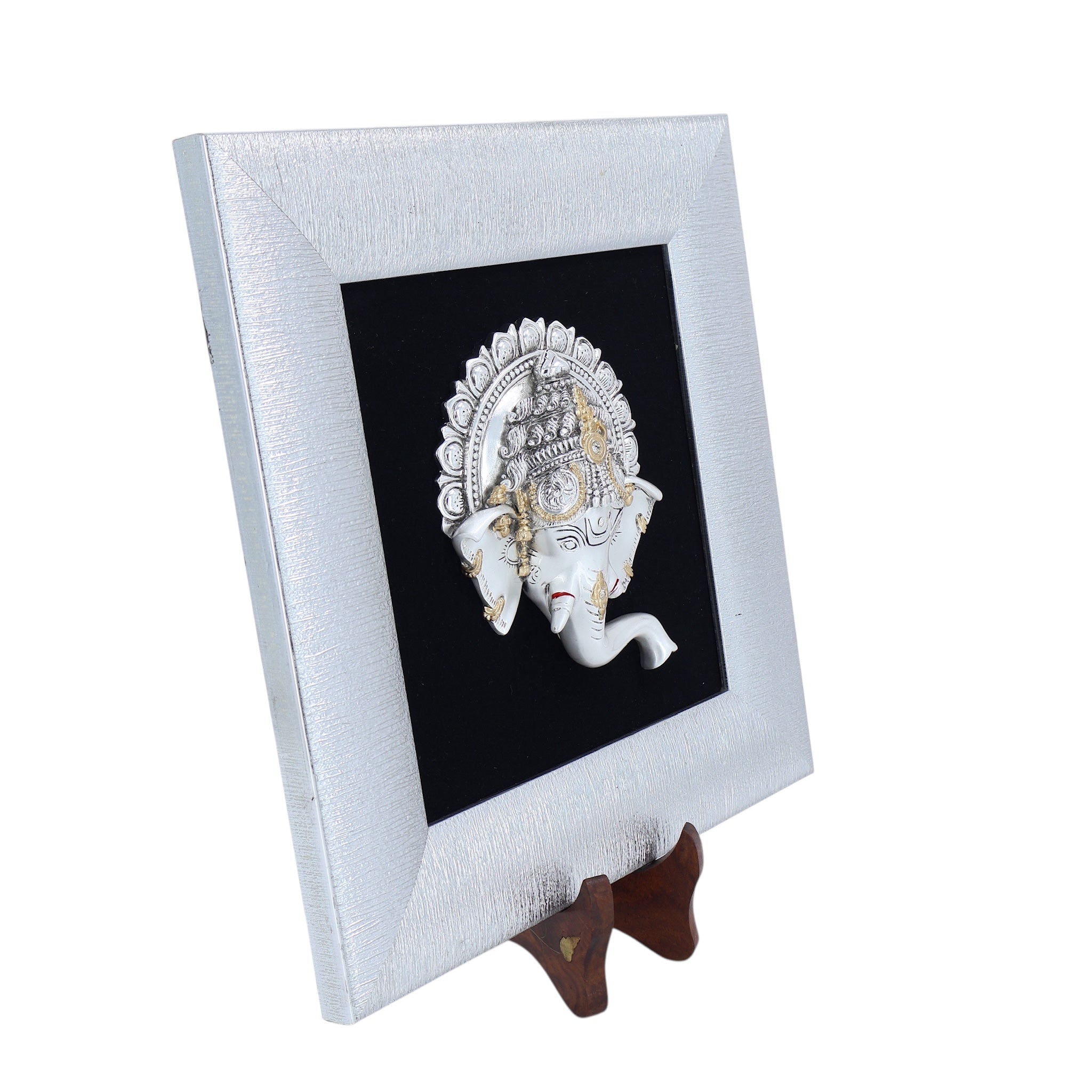 GANESHA SILVER FINISH 3D FRAME