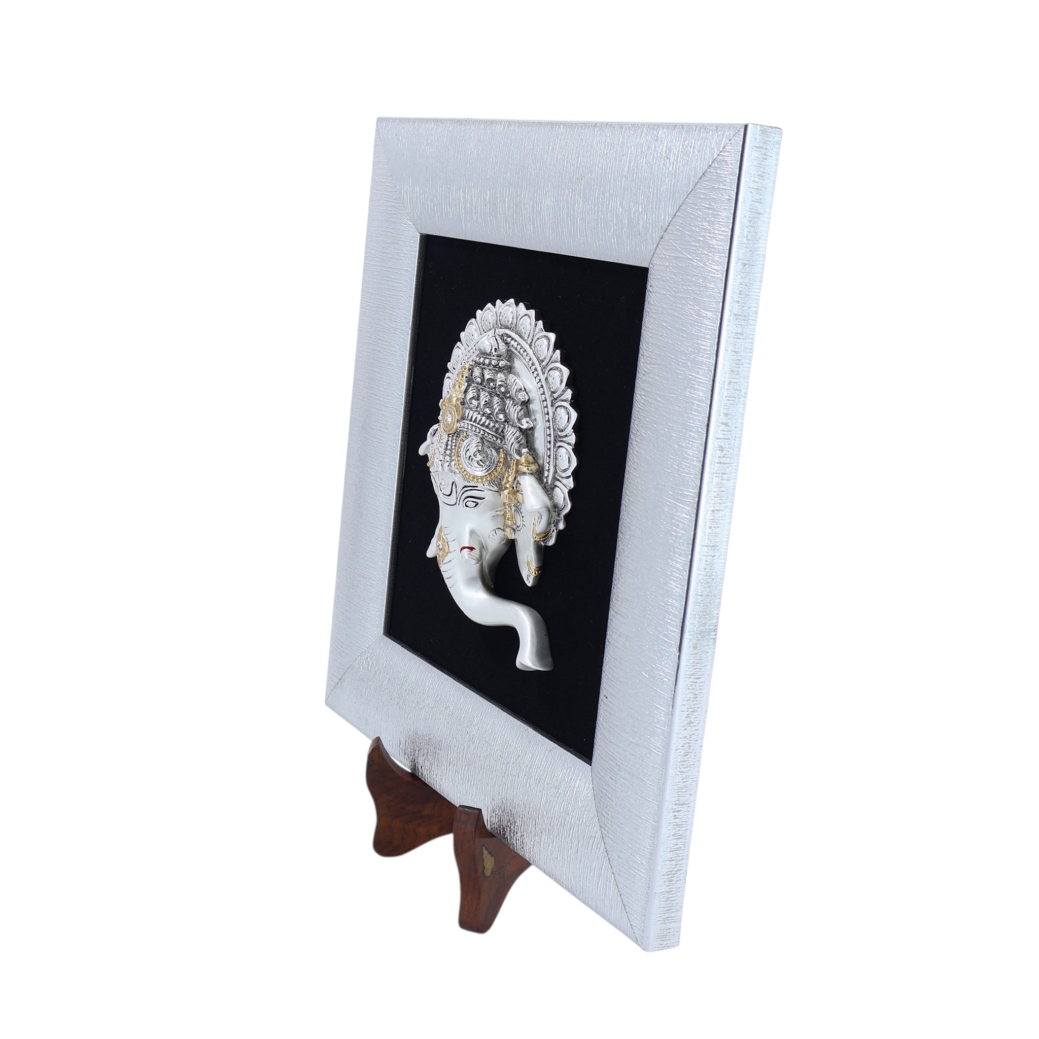 GANESHA SILVER FINISH 3D FRAME