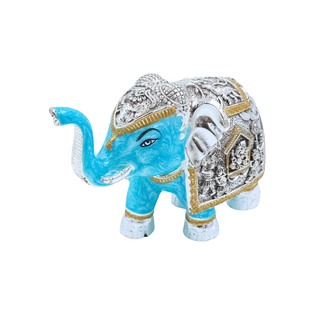 RAIKA'S ELEPHANT SILVER BLACK SHINE BLUE PEARL BODY