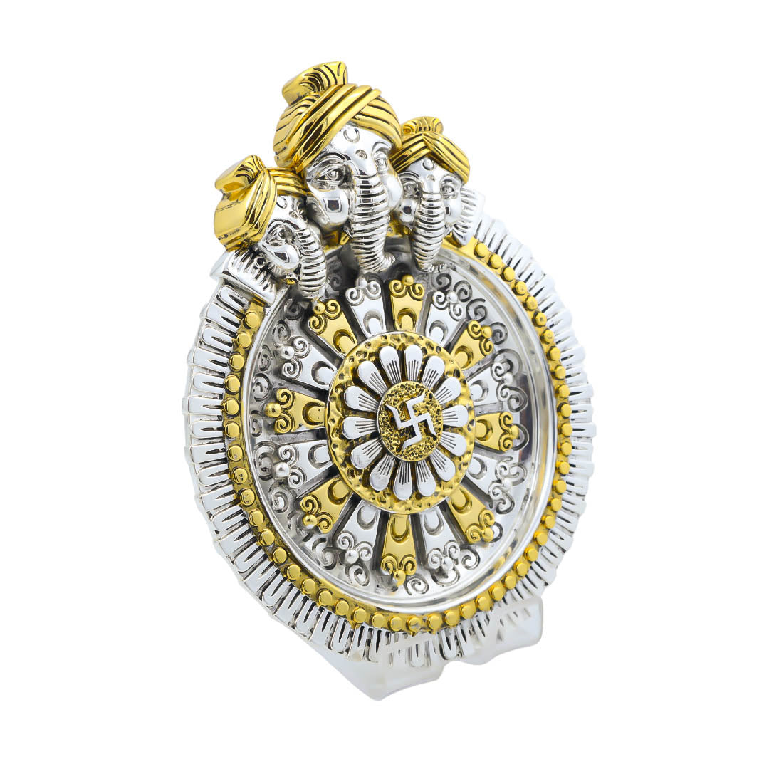 Raika's Ganesha Plate Two Tone Antiq