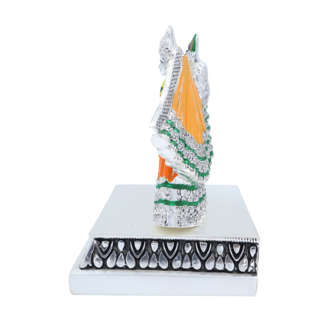 RAIKA'S ISKON RADHE KRISHNA WITH ARCH SILVER ANTIQ