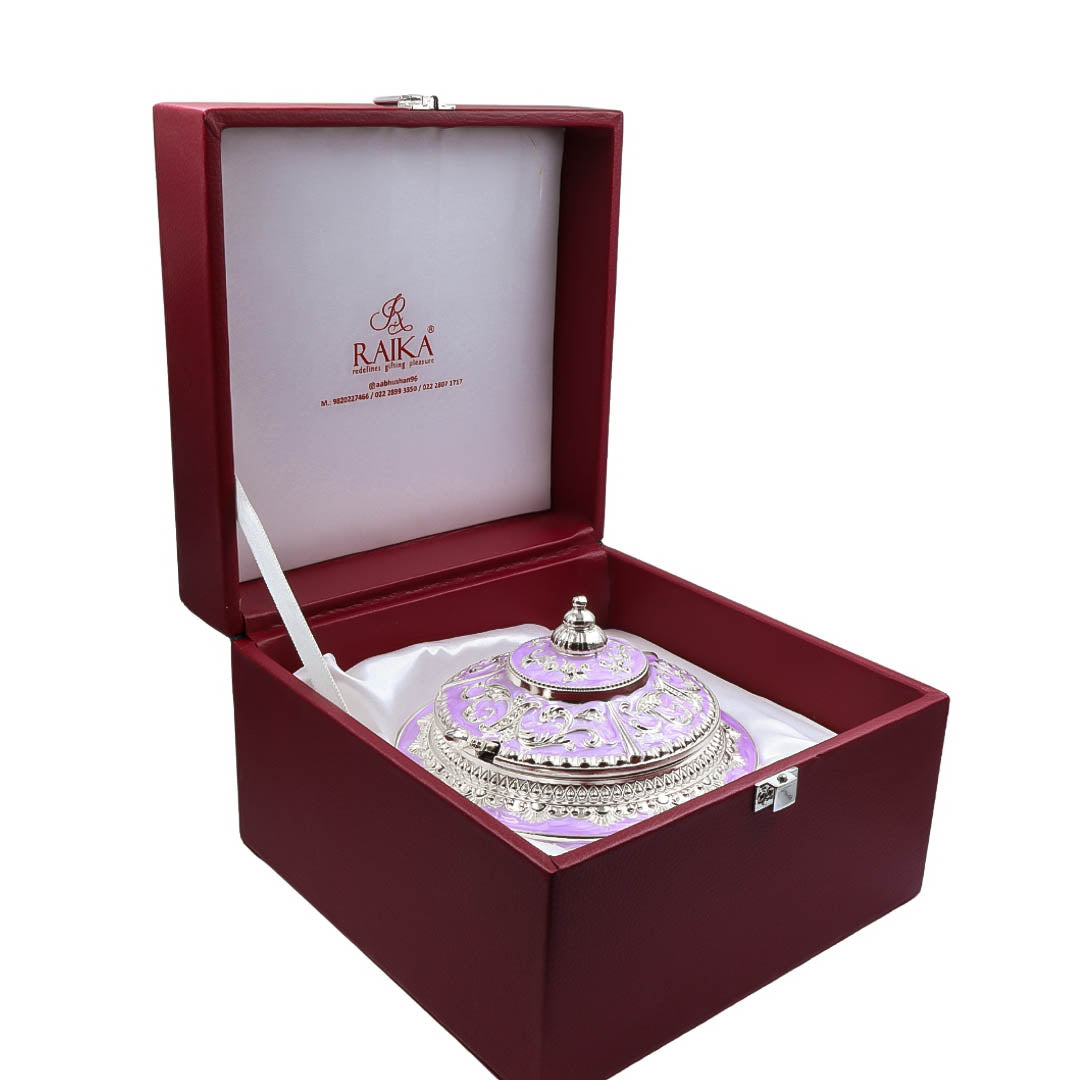RAIKA'S SUGAR POT WITH LILAC COLOUR