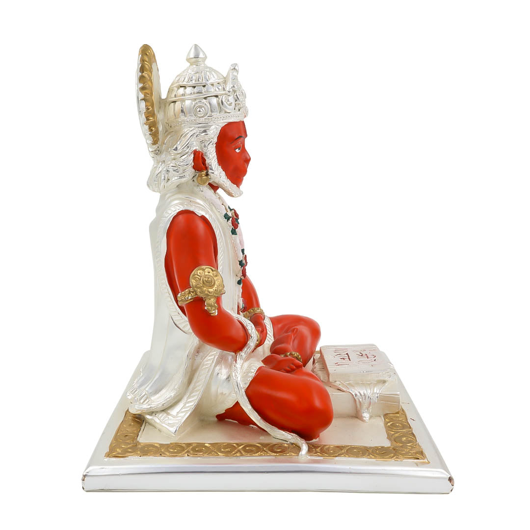 RAIKA'S HANUMAN SITTING SILVER MATT COLOUR