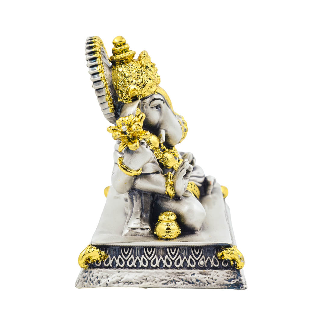 Raika's Ganesha - 3029 Silver Antiq Emery | Gold Leafing