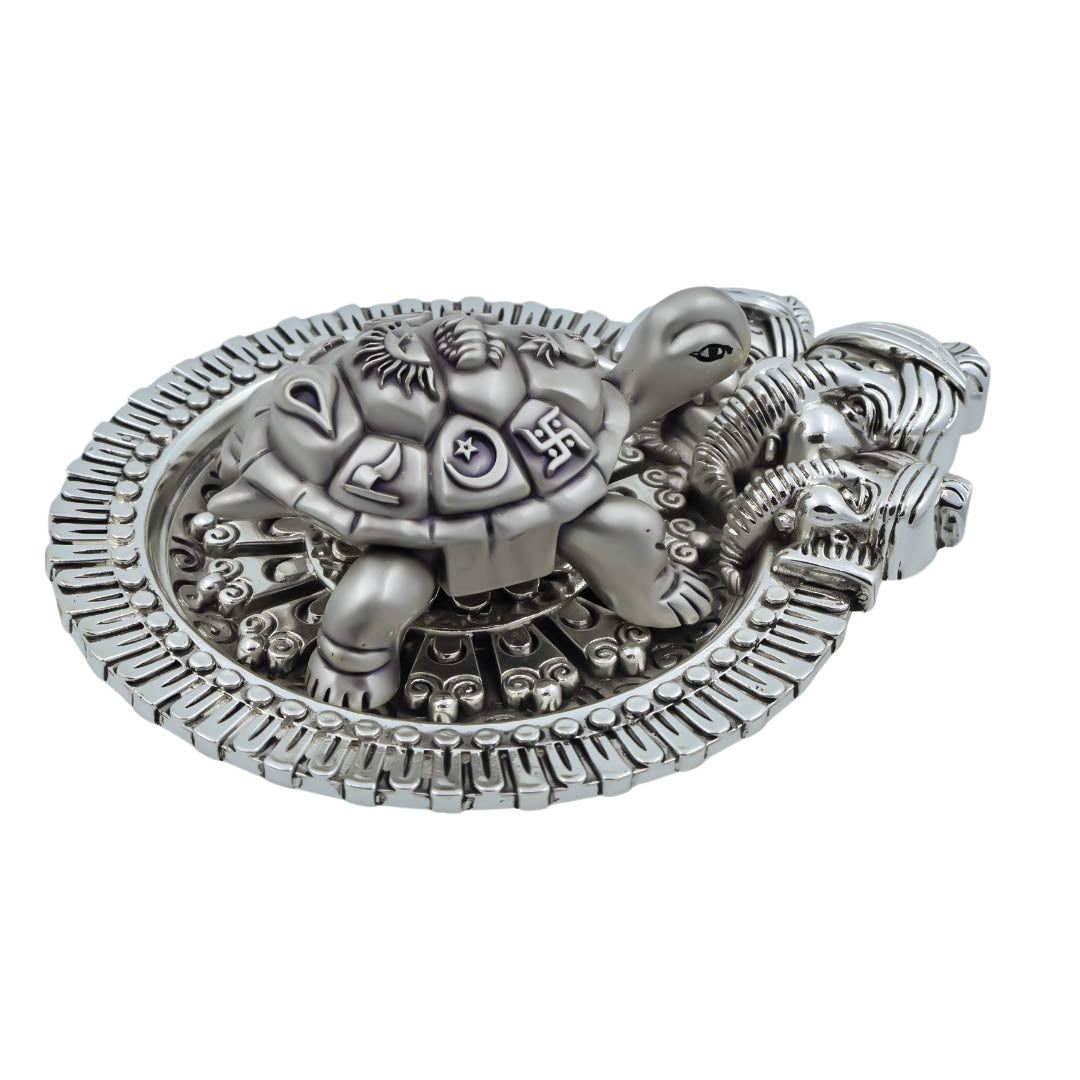 Ganesha Plate Silver Antiq & Vastu Tortoise Antiq Emery