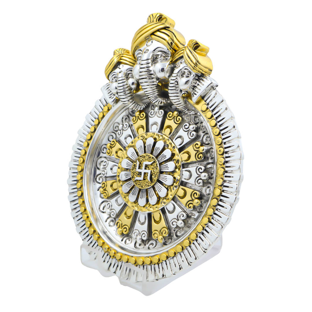 Raika's Ganesha Plate Two Tone Antiq