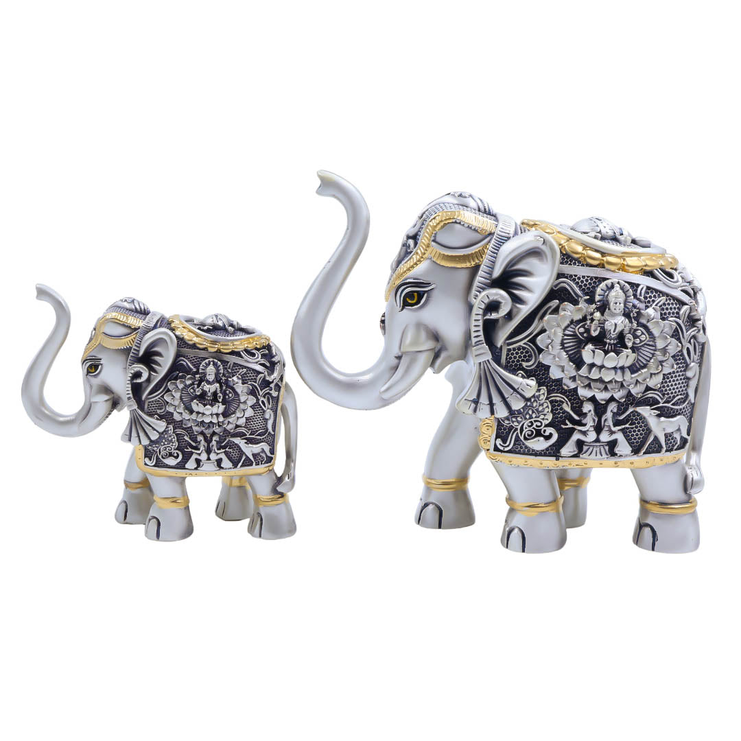 RAIKA'S SHANKH ELEPHANT SILVER ANTIQ EMERY