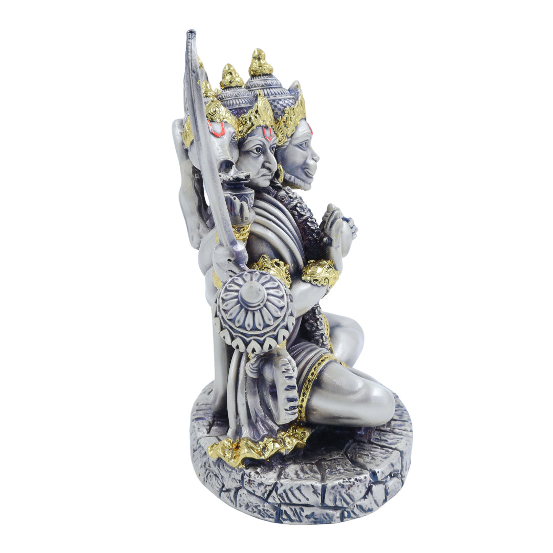 Panchmukhi Hanuman with Gold Leafing