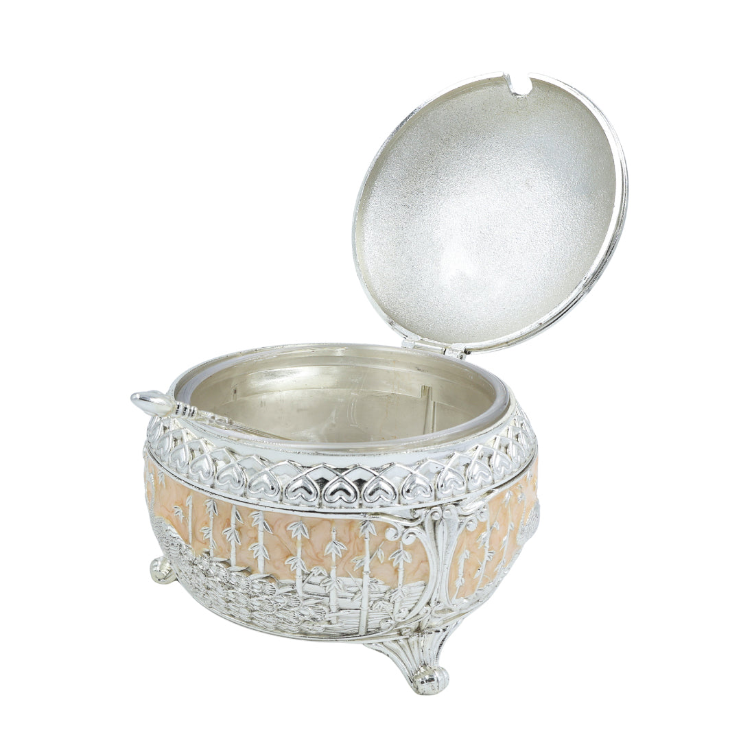 Peacock Sugar Pot | Peach