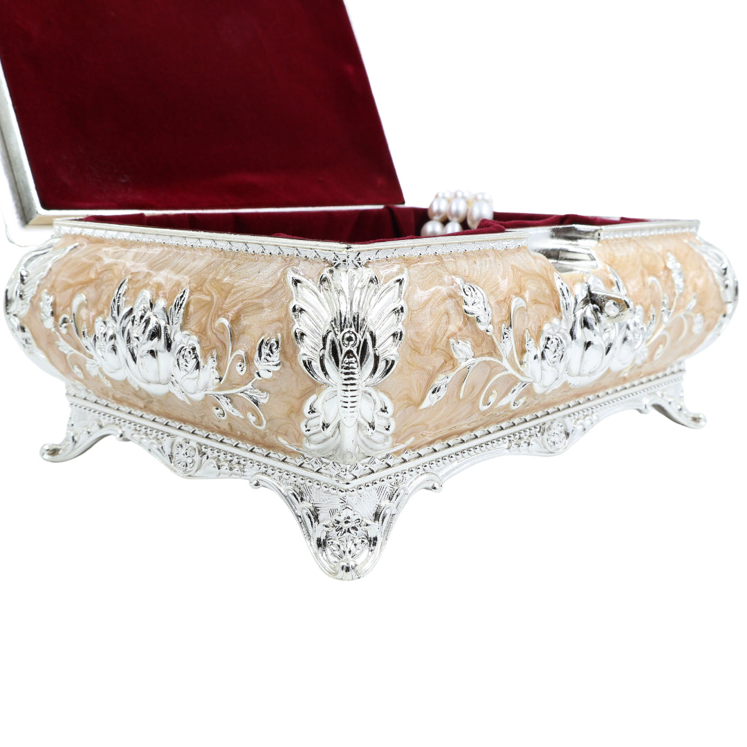 Peacock Jewellery Box | Peach