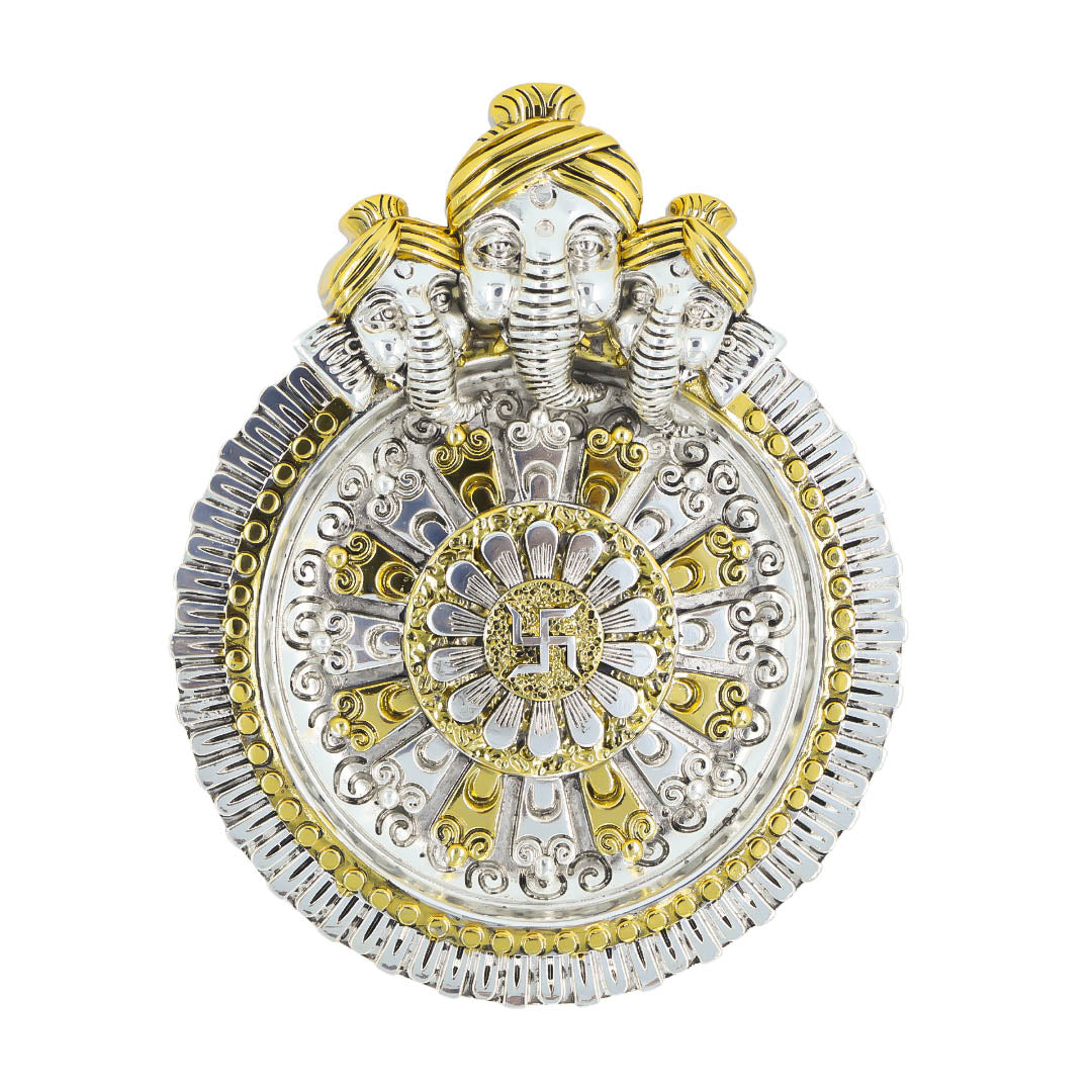 Raika's Ganesha Plate Two Tone Antiq