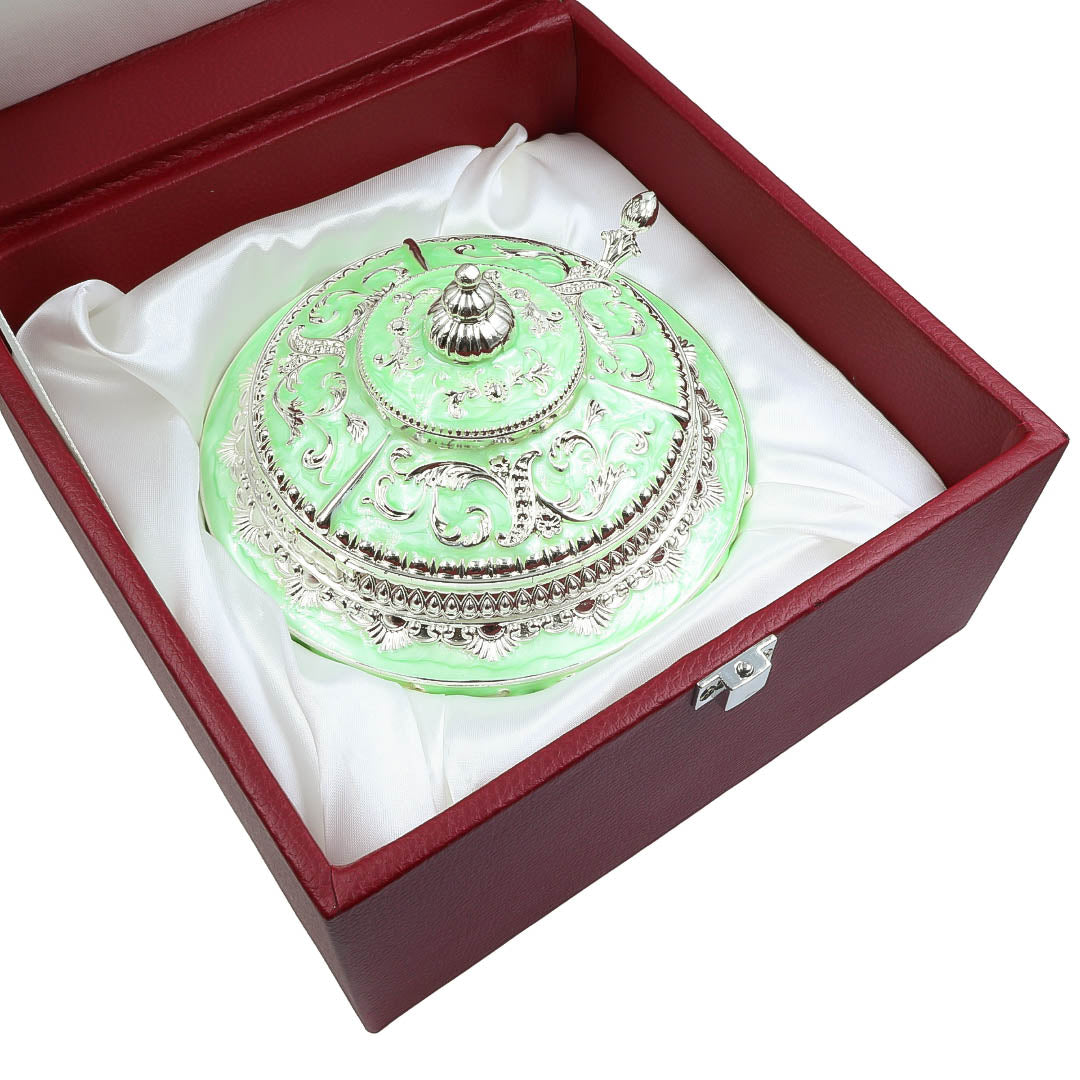 RAIKA'S SUGAR POT WITH MINT GREEN COLOUR